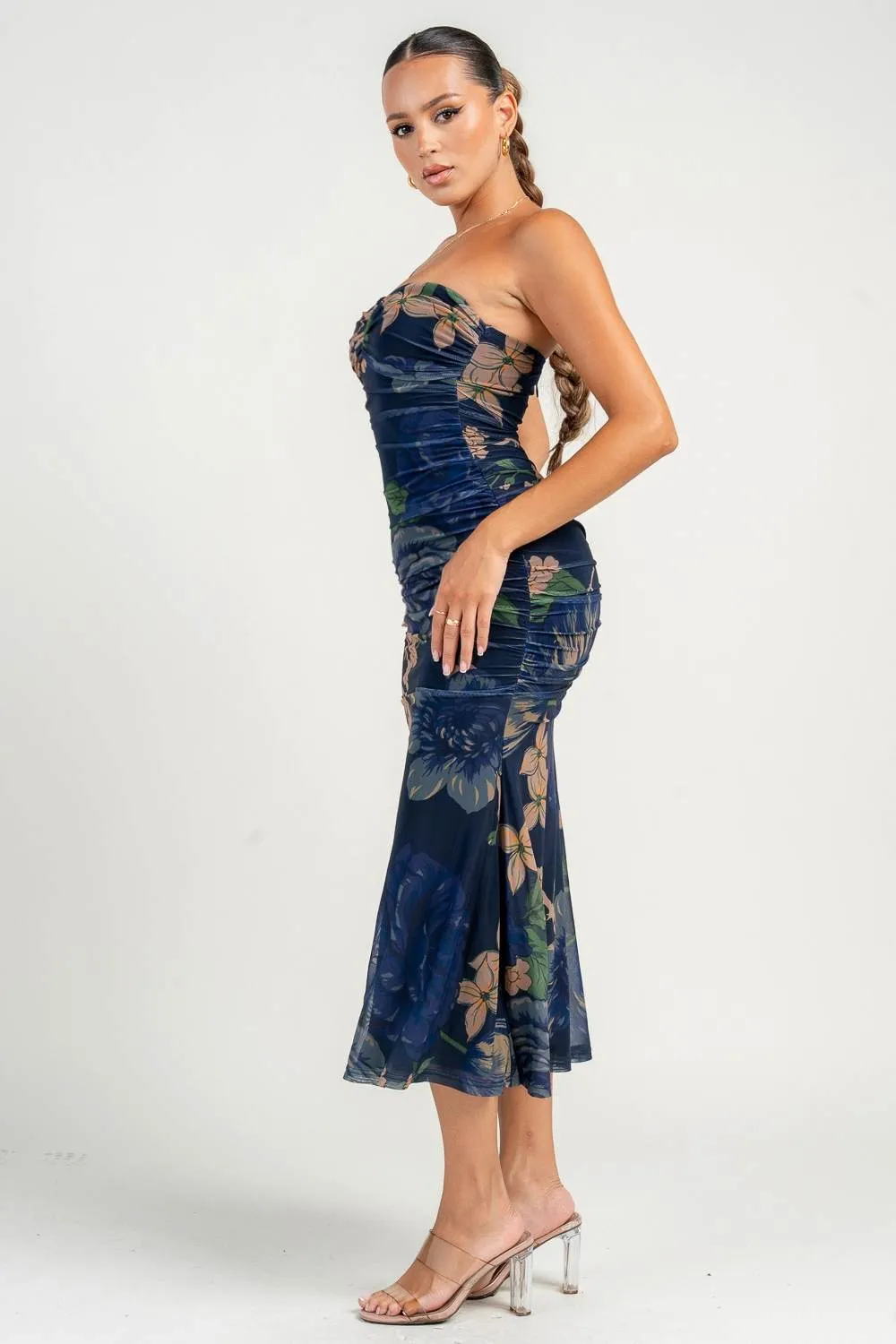 PD79357BST / TUBE RUCHING MAXI FLARE DRESS sold by privy product image thumbnail 2