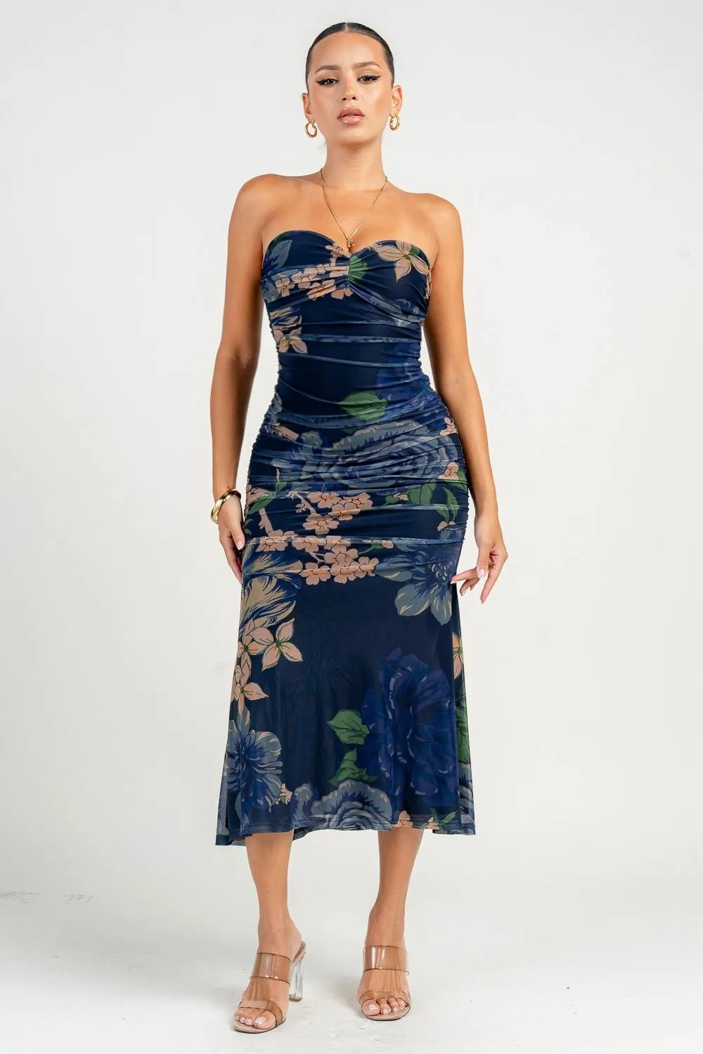 PD79357BST / TUBE RUCHING MAXI FLARE DRESS sold by privy product image thumbnail 4