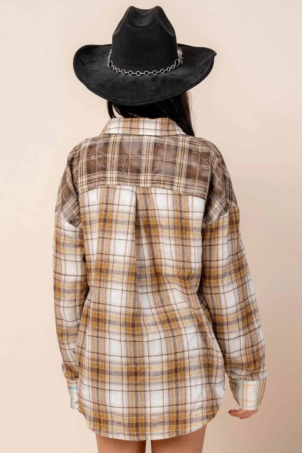 CT10511N / OVERSIZED PLAID FLANNEL SHIRTS sold by privy product image thumbnail 3