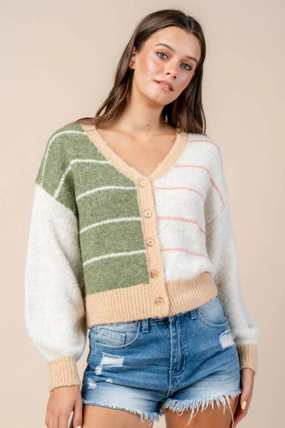 CT10580Y / MULTI COLOR STRIPE SWEATER CORDIGAN sold by privy product image thumbnail 4