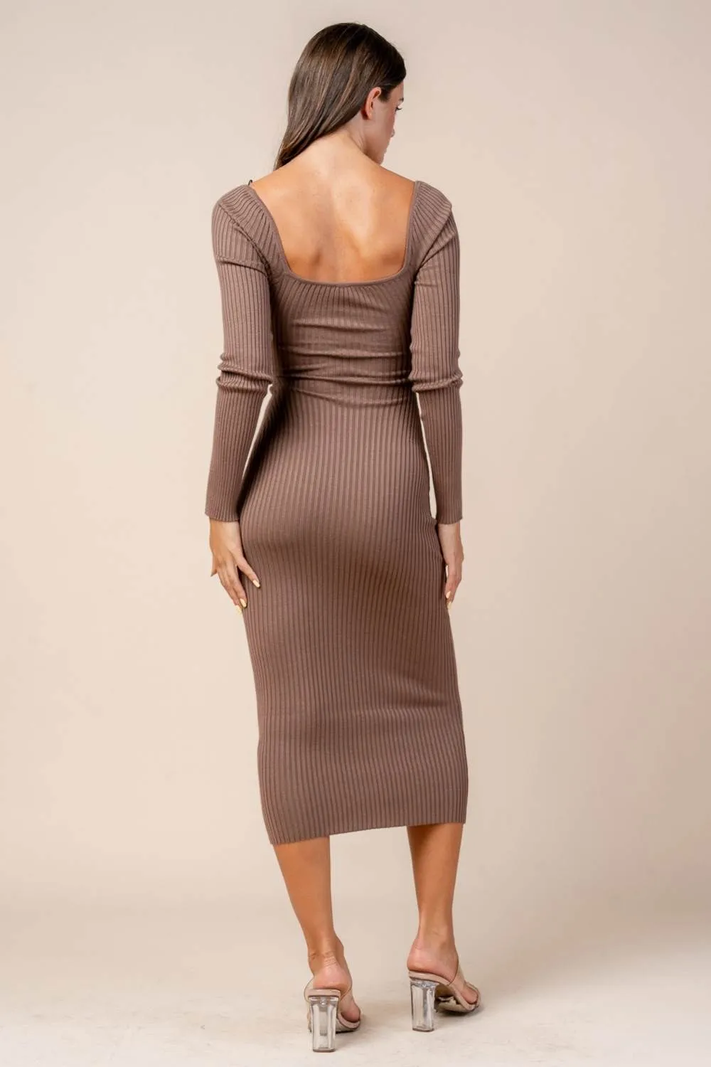 CD30620B / CUT OUT TWISTED OFF SH MIDI DRESS sold by privy product image thumbnail 3