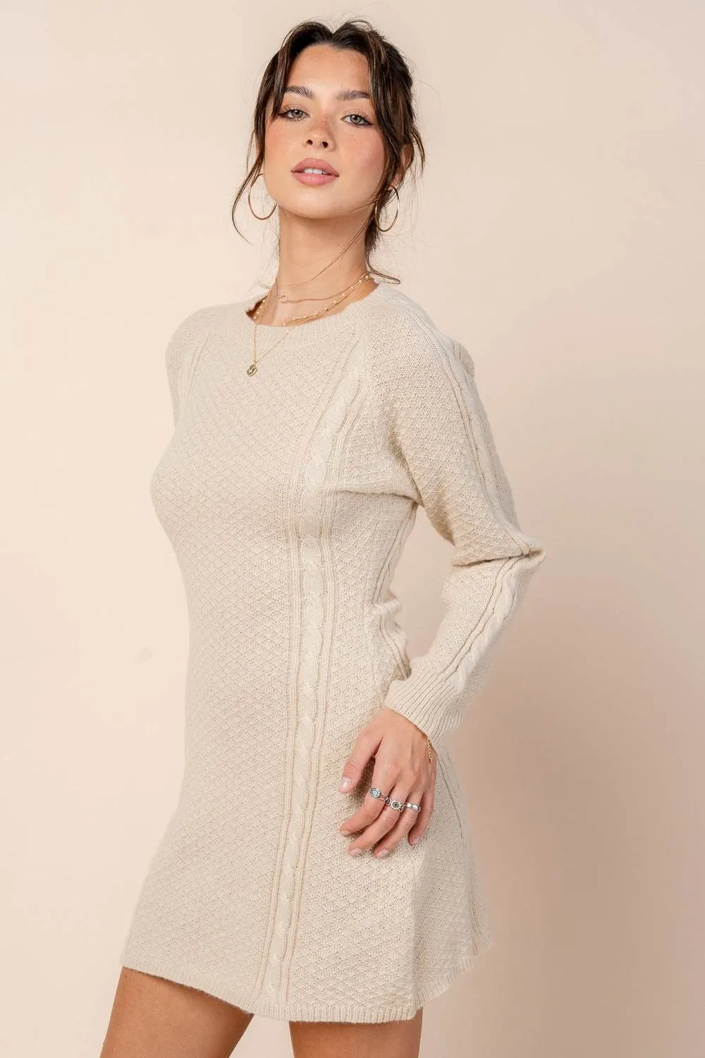 CDKF30512B / CABEL DETAILED MINI SWEATER DRESS sold by privy product image thumbnail 2