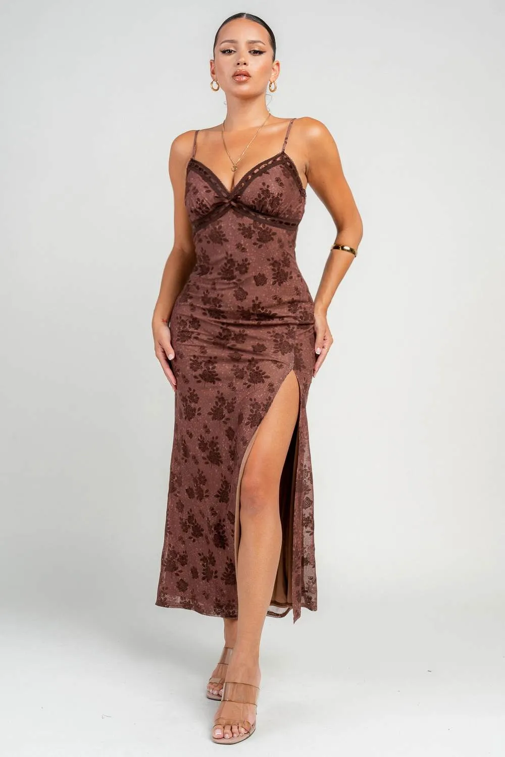 HD30410SST / LACE DETAILED MESH MIDI DRESS sold by privy product image thumbnail 4