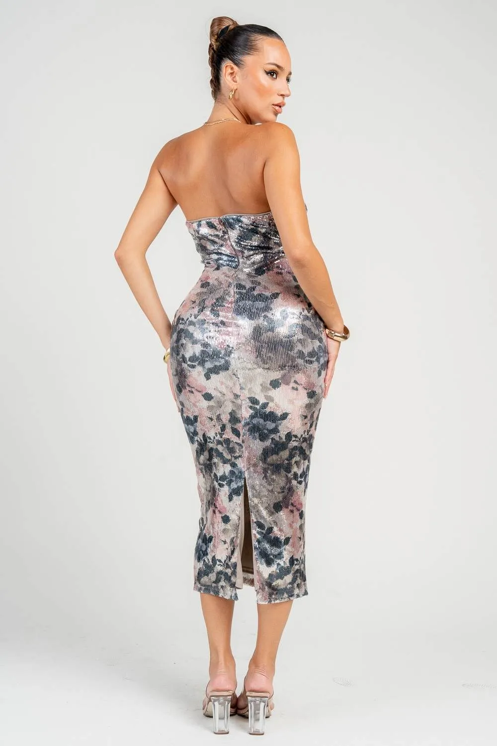 PD79340K / Tube Back Slit Midi Dress sold by privy product image thumbnail 5