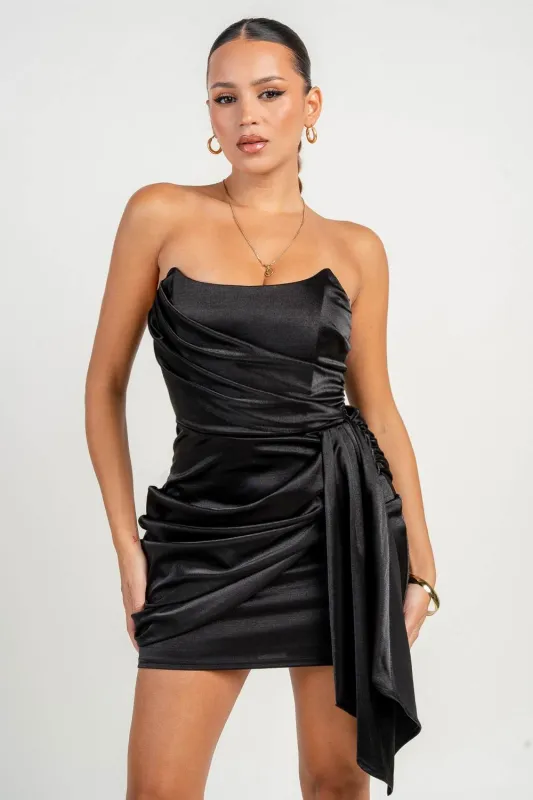 HD30508K / STRAPLESS SASH MINI DRESS sold by privy