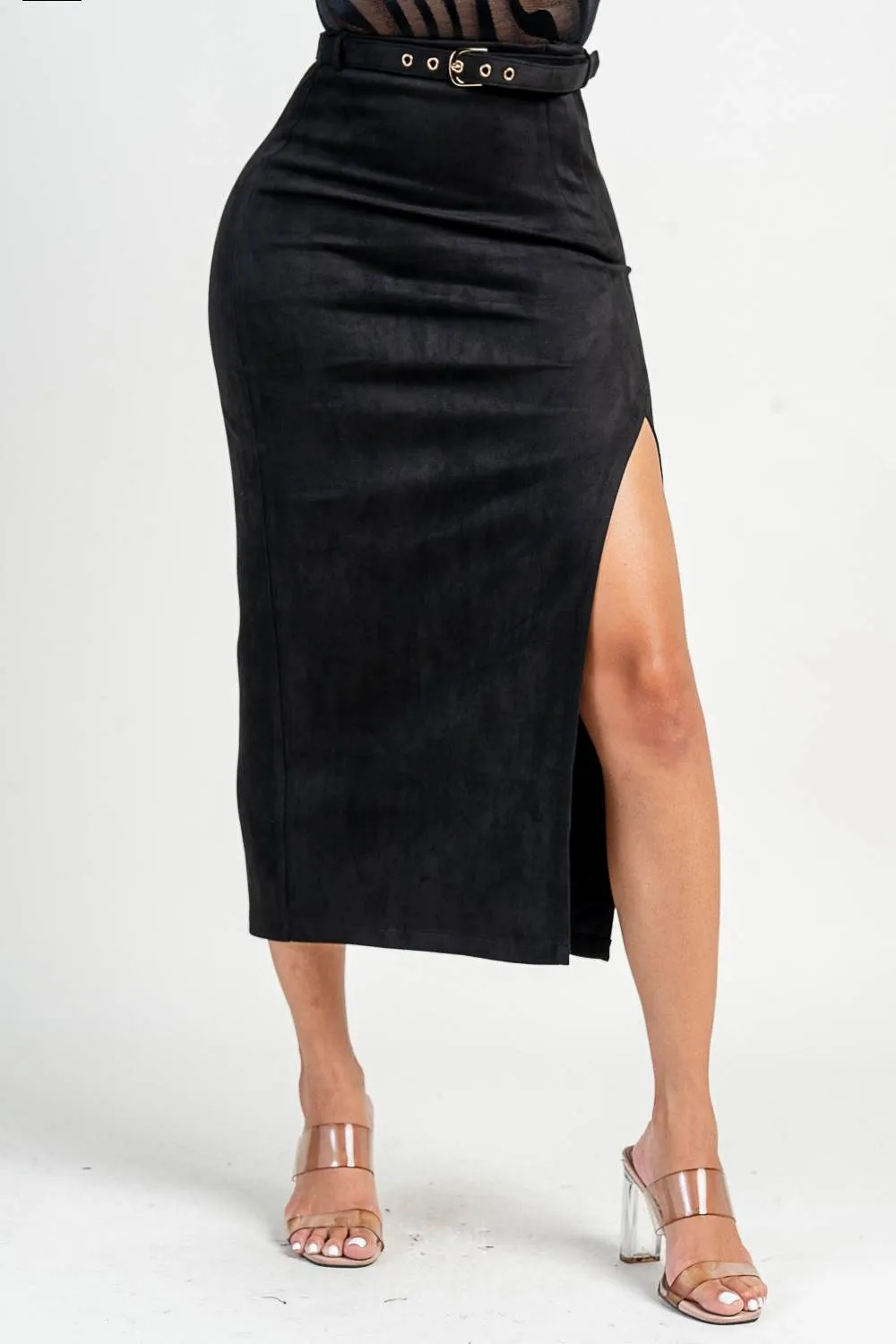 PB32006EST / FRONT SLIT MAXI SKIRT sold by privy product image thumbnail 5