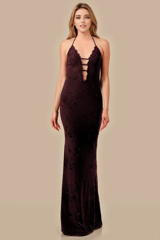 AD30383SW / FLOCKING KNIT W/ LACE TRIM MIDI DRESS sold by privy