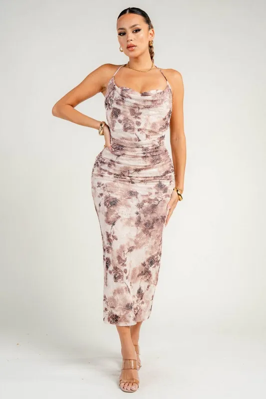 HD30608E / RUCHED TTED MIDI DRESS sold by privy