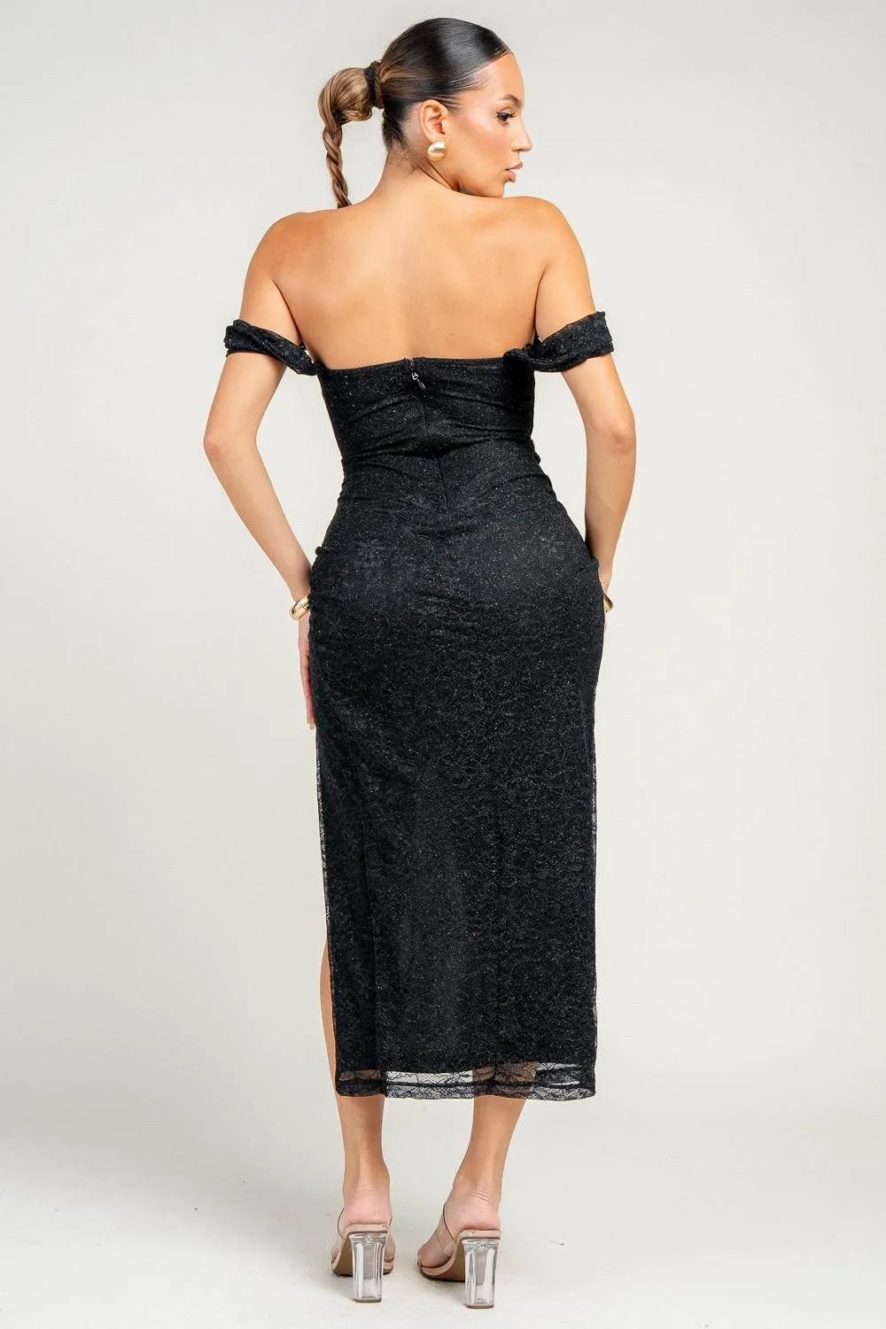 HD30564B / HALTER COWL NECK MIDI DRESS sold by privy product image thumbnail 5