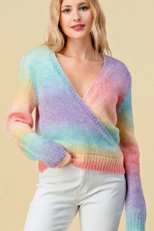 BT1431C / KNITTED DEEP V NECK PULLOVER SWEATER sold by privy