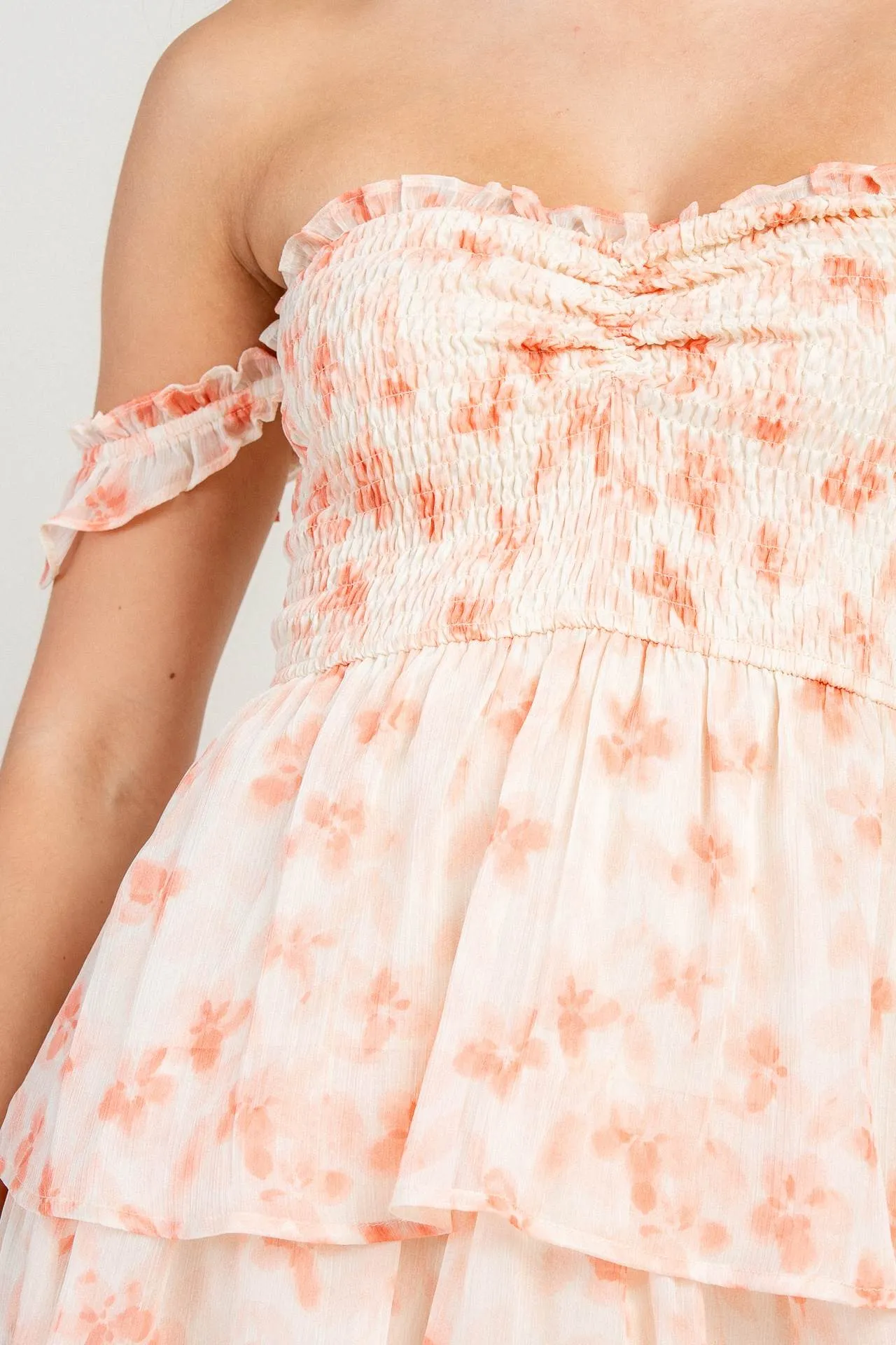 BD13268K / TIERED MAXI DRESS WITH SMOCKED BODICE sold by privy product image thumbnail 2