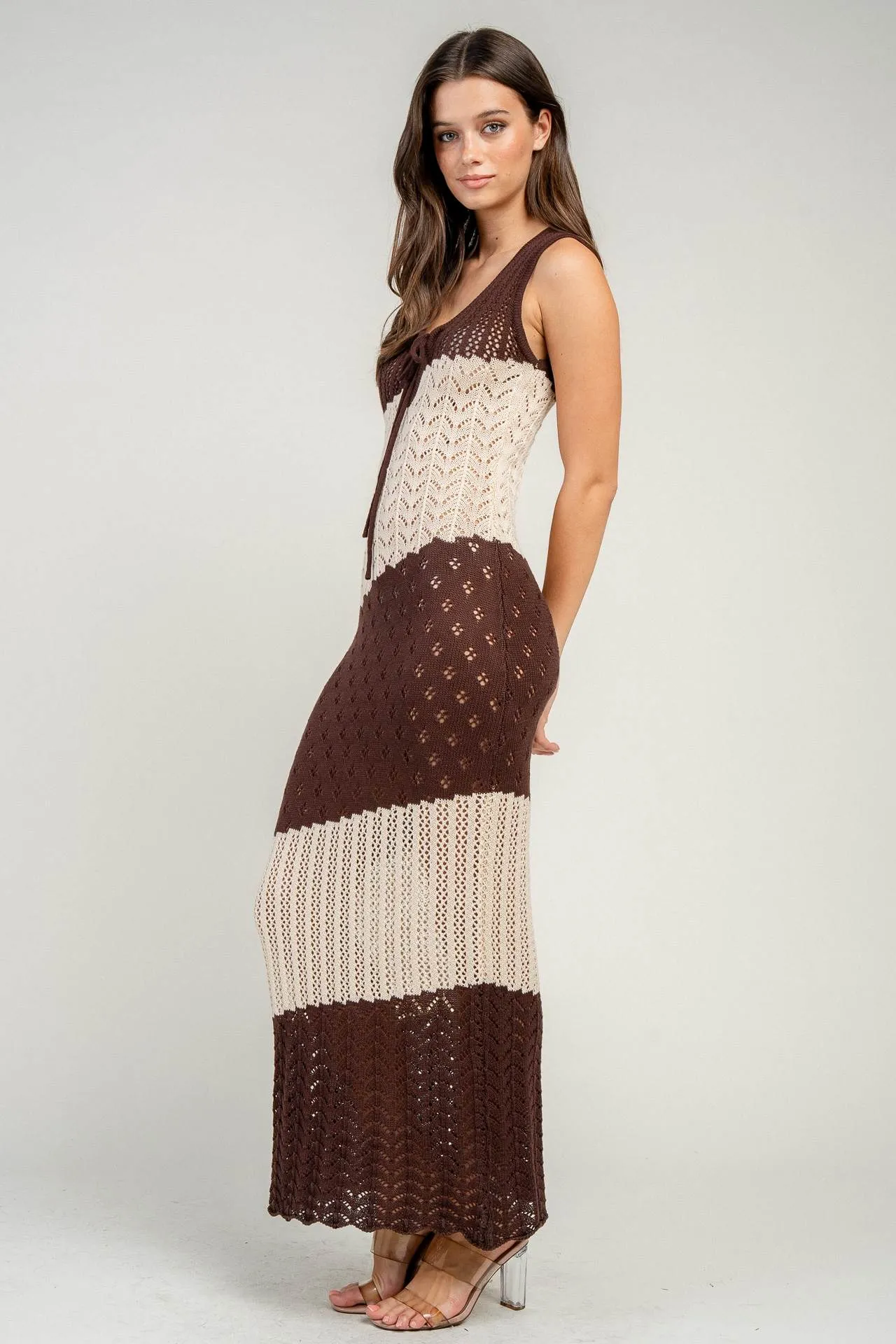 BD13324C / STRIPE KNIT SWEATER ANKLE DRESS sold by privy product image thumbnail 4
