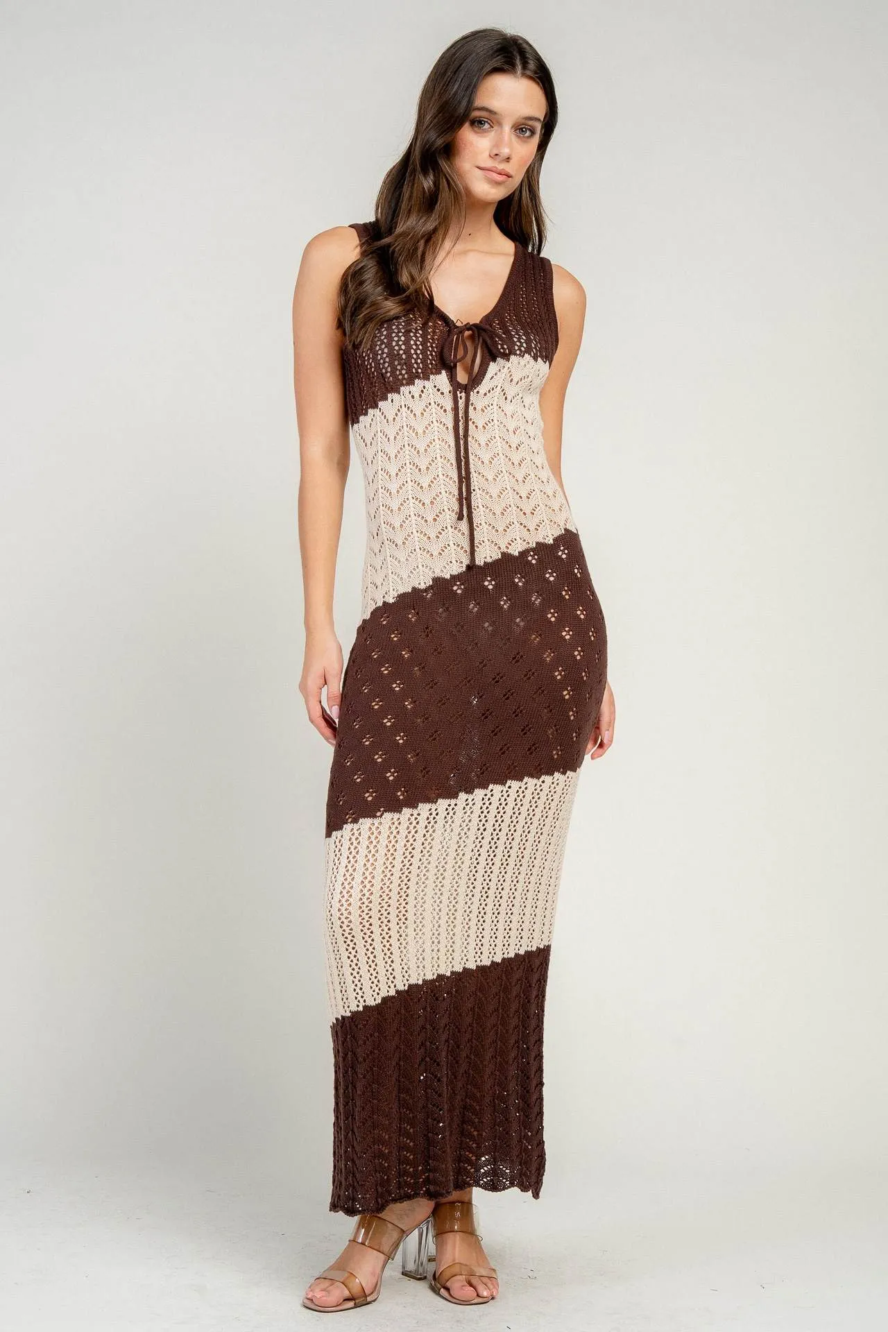 BD13324C / STRIPE KNIT SWEATER ANKLE DRESS sold by privy product image thumbnail 3