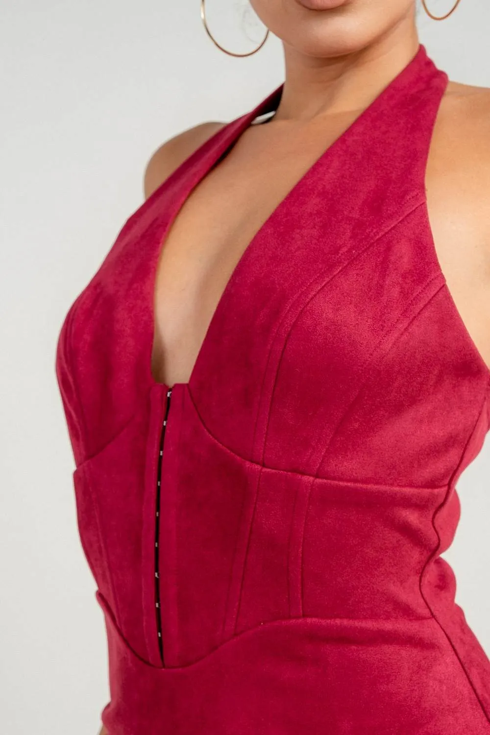 HD30759NST / HALTER CORSET MINI OPEN BACK DRESS sold by privy product image thumbnail 4