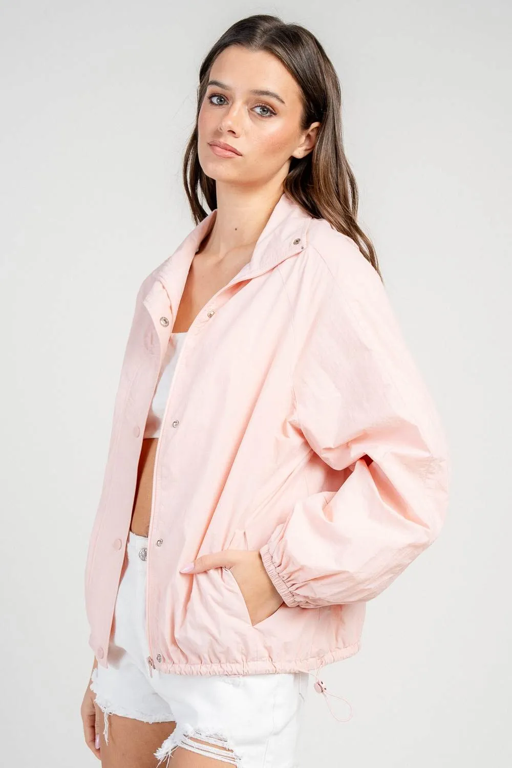 BG5412E / OVERSIZED WINDBREAKER JACKET W/ ZIPPER FRONT sold by privy product image thumbnail 2