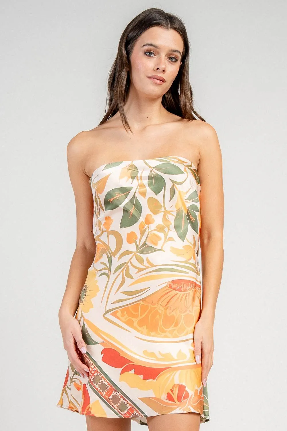 BD13309K / TUBE TOP A-LINE MINI DRESS W/ COWL BACK sold by privy