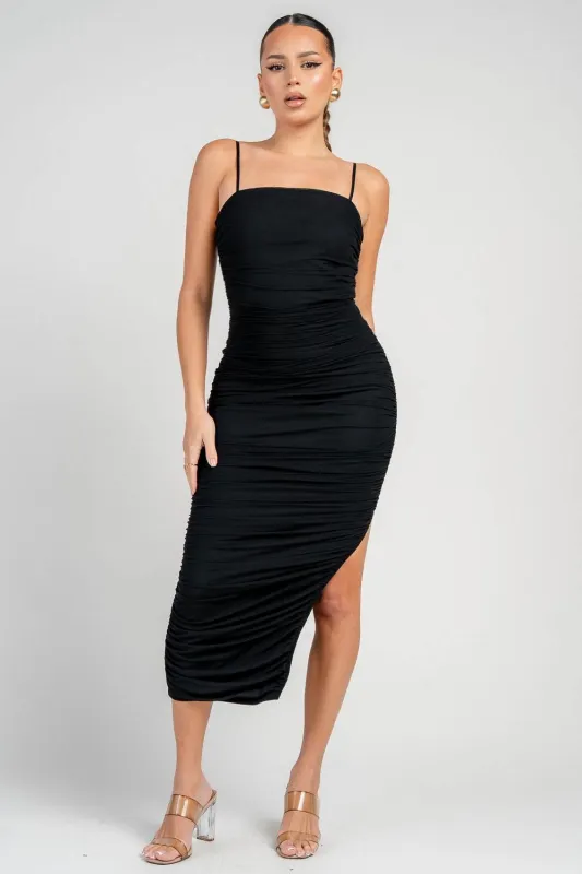 PD6771V / MESH MIDI DRESS sold by privy