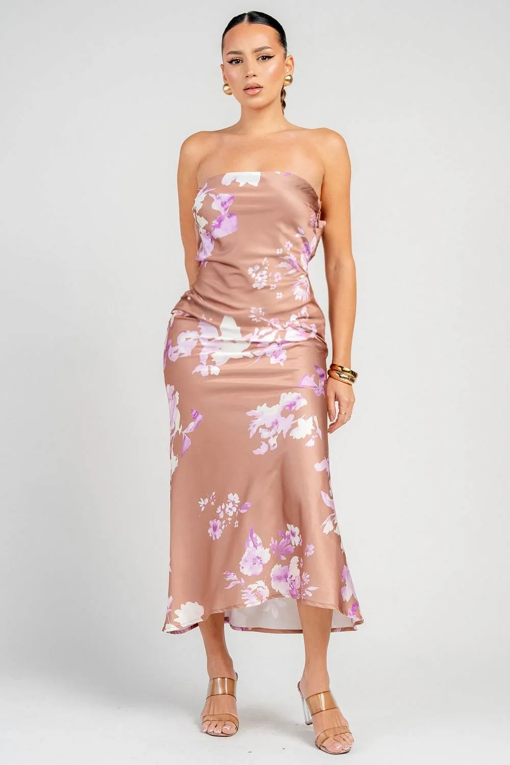 HD30845S / BACK LACE UP MIDI DRESS sold by privy