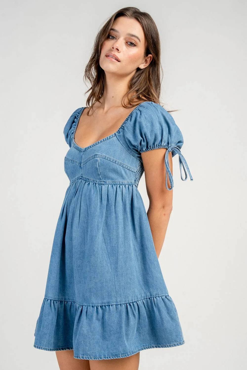 CD30279N / WASHED DENIM MINI DRESS sold by privy product image thumbnail 2