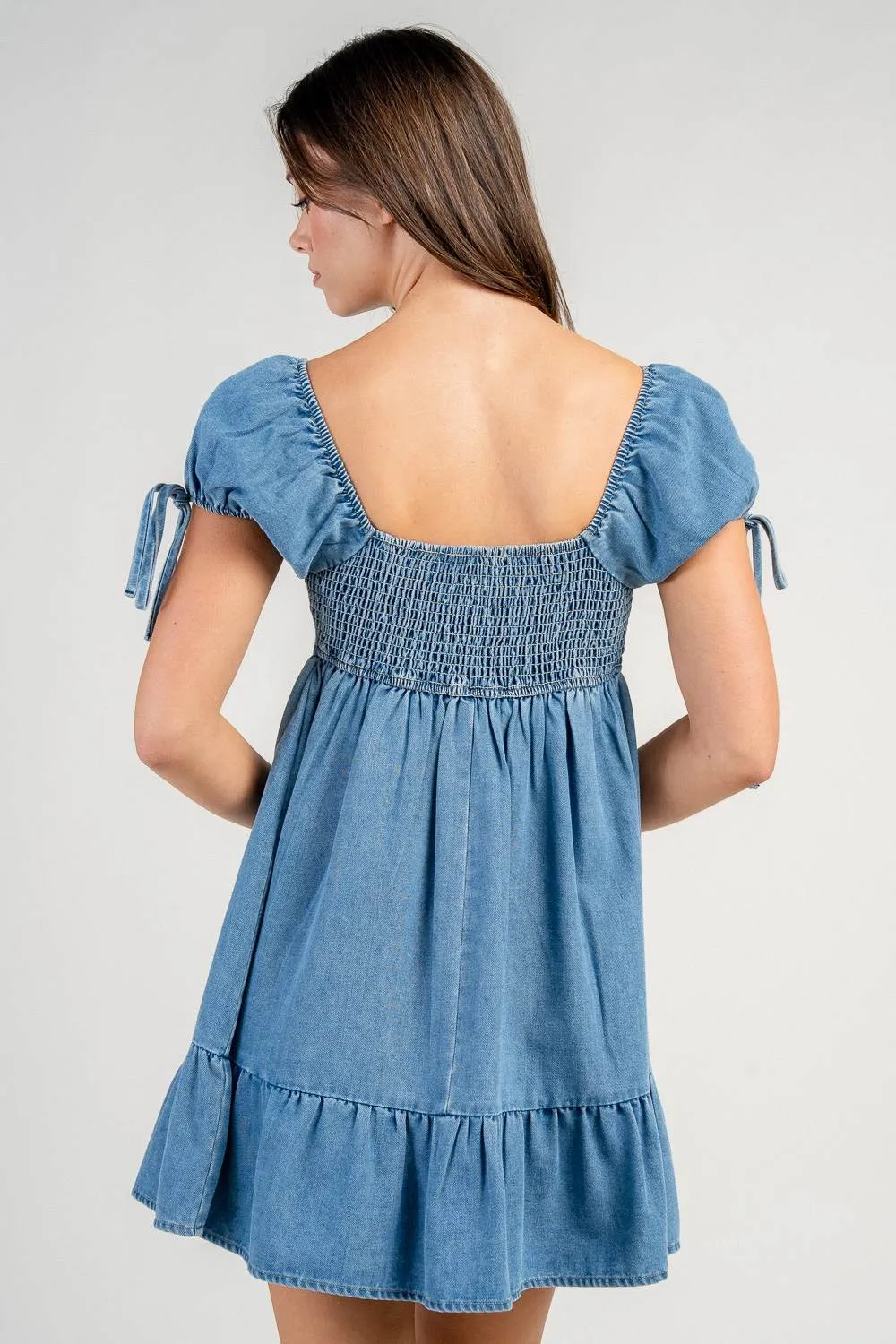 CD30279N / WASHED DENIM MINI DRESS sold by privy product image thumbnail 3