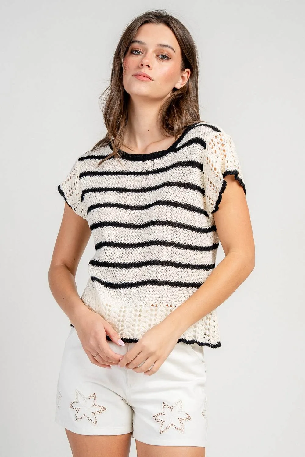 BT3422C / STRIPE SWEATER TOP sold by privy product image thumbnail 4