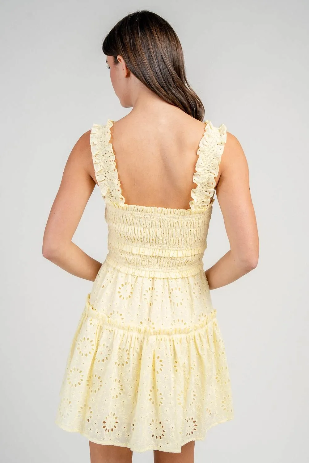 CD30740S / SMOCKED BODICE FIT & FLARE SHORT DRESS sold by privy product image thumbnail 3