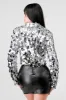 LUXE DISC SEQUINS CROPPED OUTERWEAR JACKET sold by privy