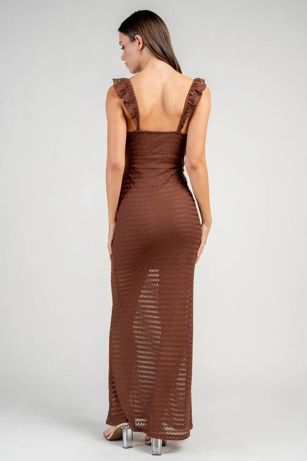 CD30843B / CROCHET MAXI V-NK S/S DRESS sold by privy product image thumbnail 3