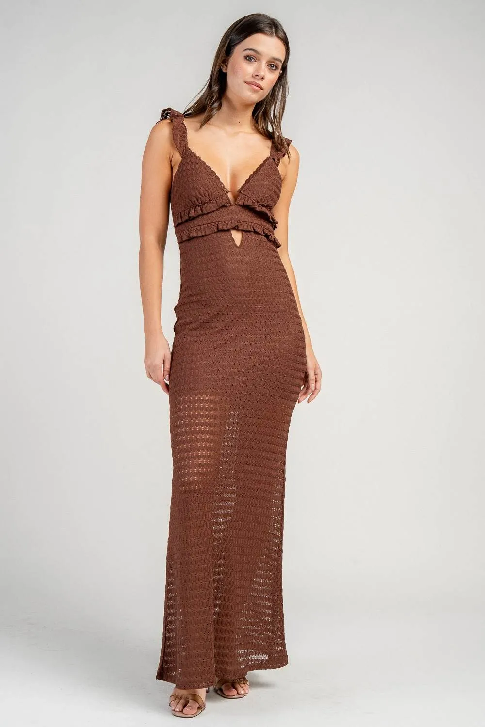 CD30843B / CROCHET MAXI V-NK S/S DRESS sold by privy product image thumbnail 4