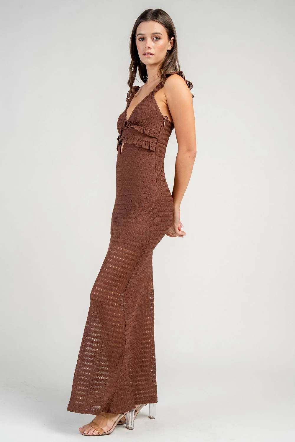 CD30843B / CROCHET MAXI V-NK S/S DRESS sold by privy product image thumbnail 2