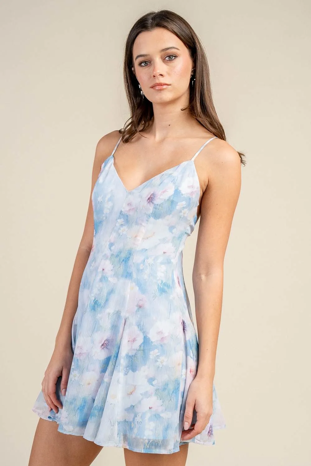 BD13385B / FLORAL CAMI CROSS BACK MINI DRESS sold by privy product image thumbnail 2