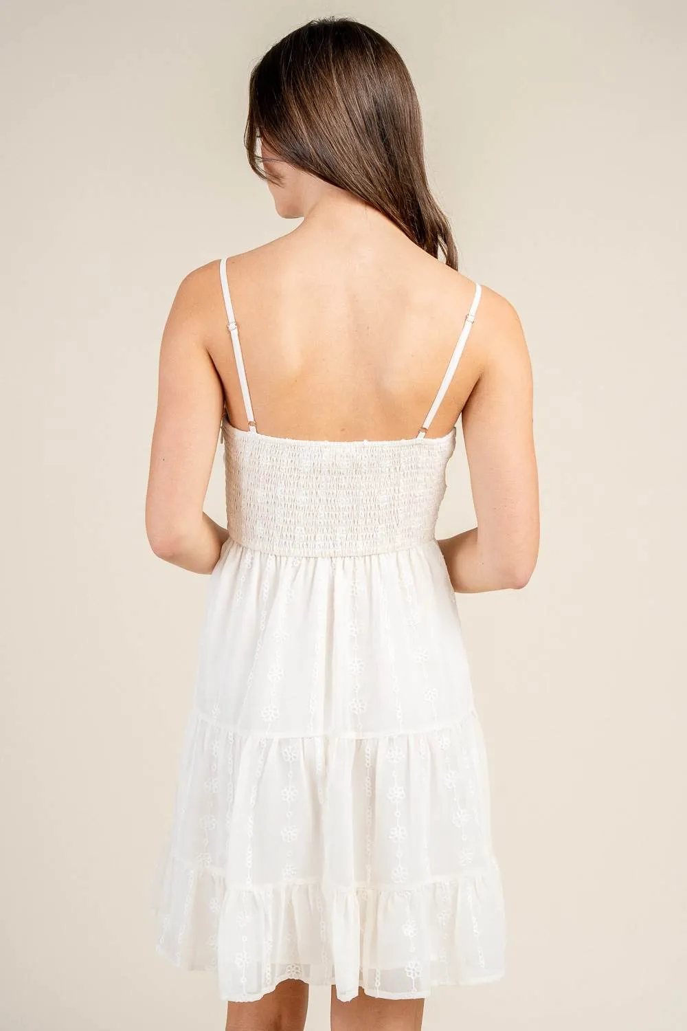 CD30712S / EMBROIDERED ON CHIFFON FRONT CUT-OUT MINI DRESS sold by privy product image thumbnail 3