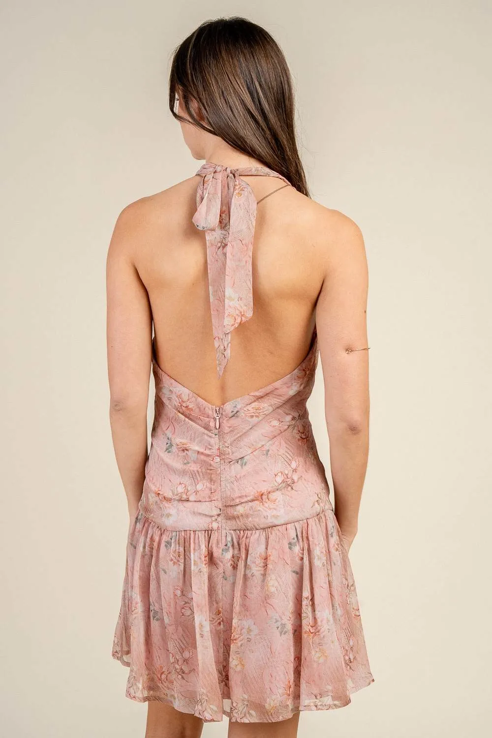 CD30788N / A LINE HALTER NECK MINI DRESS sold by privy product image thumbnail 3