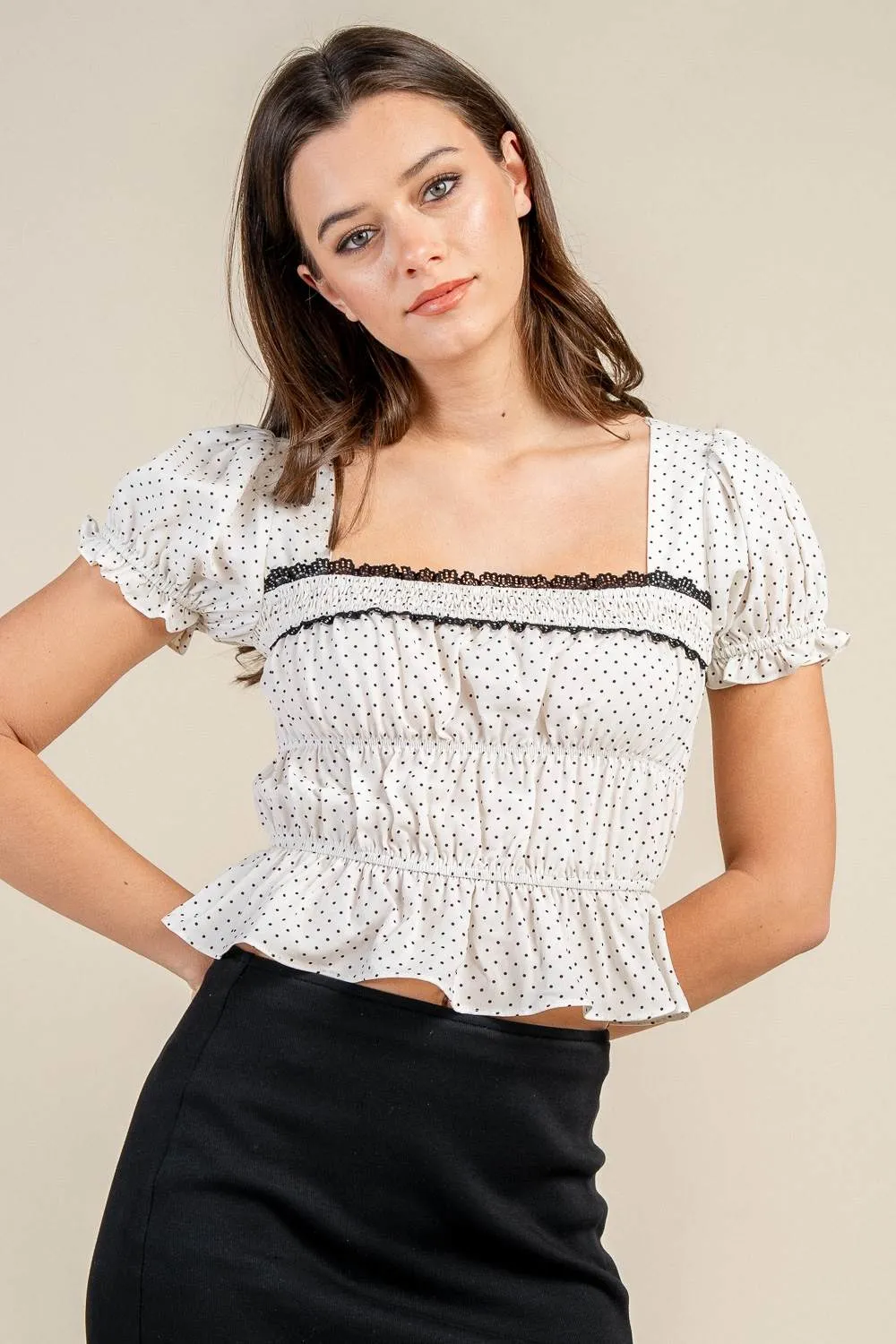 BT3464E / SQUARENECK BLOUSE W/ PUFF SLEEVES sold by privy product image thumbnail 4