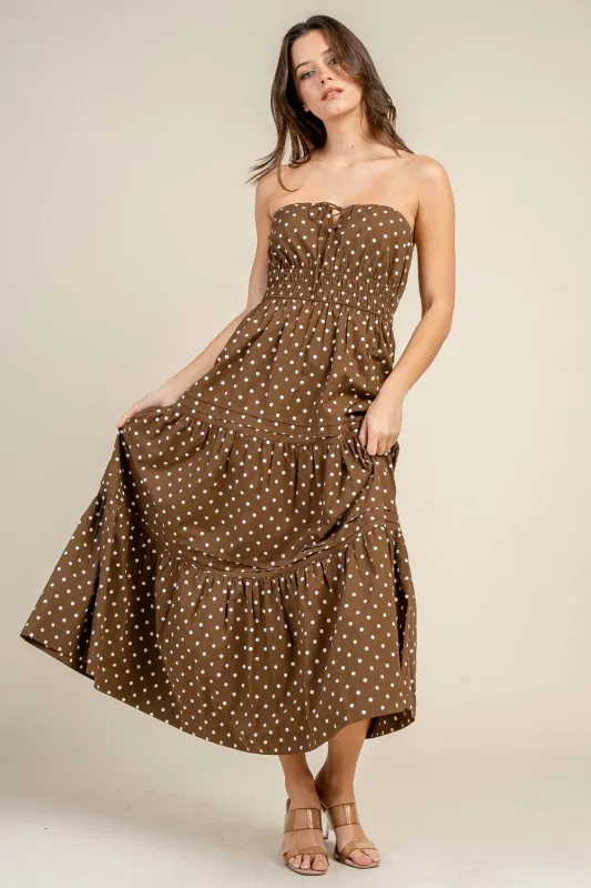 CD30839Y / LIGHT POPLIN TUBE MAXI DRESS made by privy