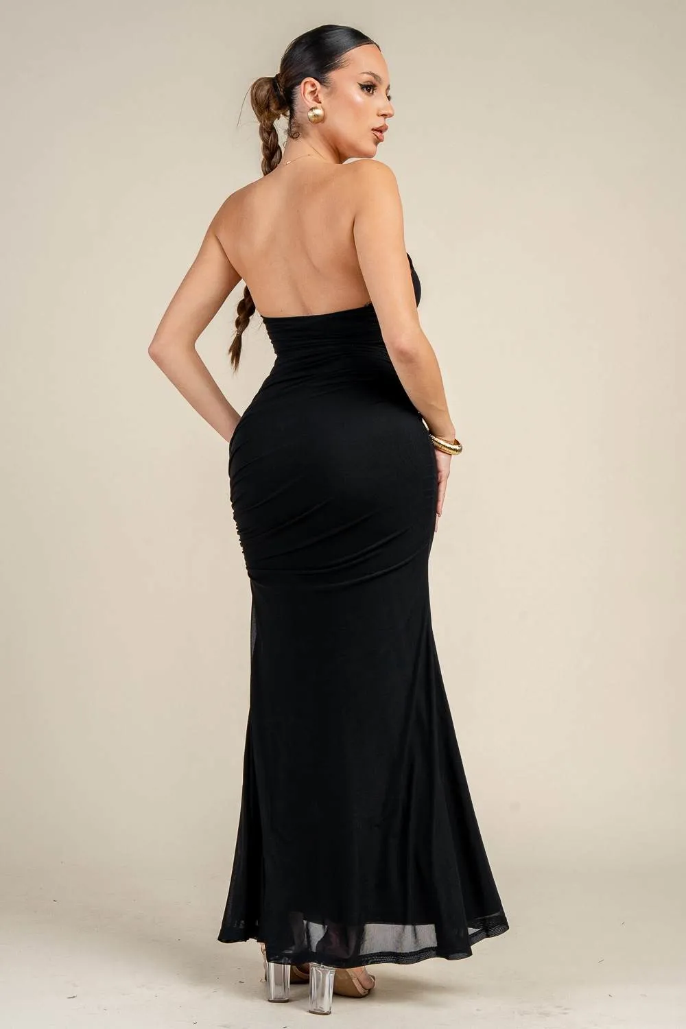YD30130B / MESH MAXI DRESS sold by privy product image thumbnail 3