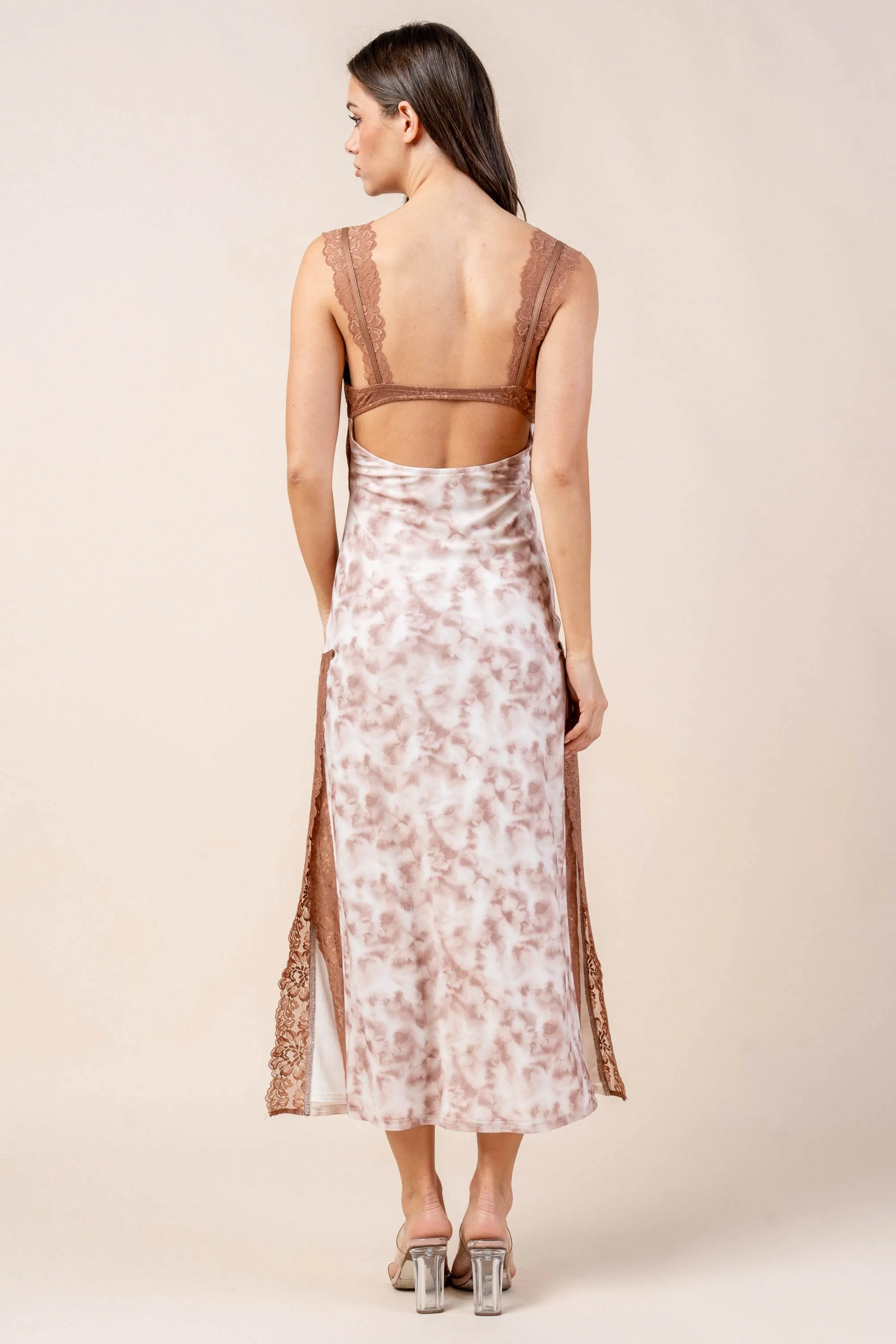 CDKF30441S / MESH PRINT WITH LACE DRESS sold by privy product image thumbnail 3