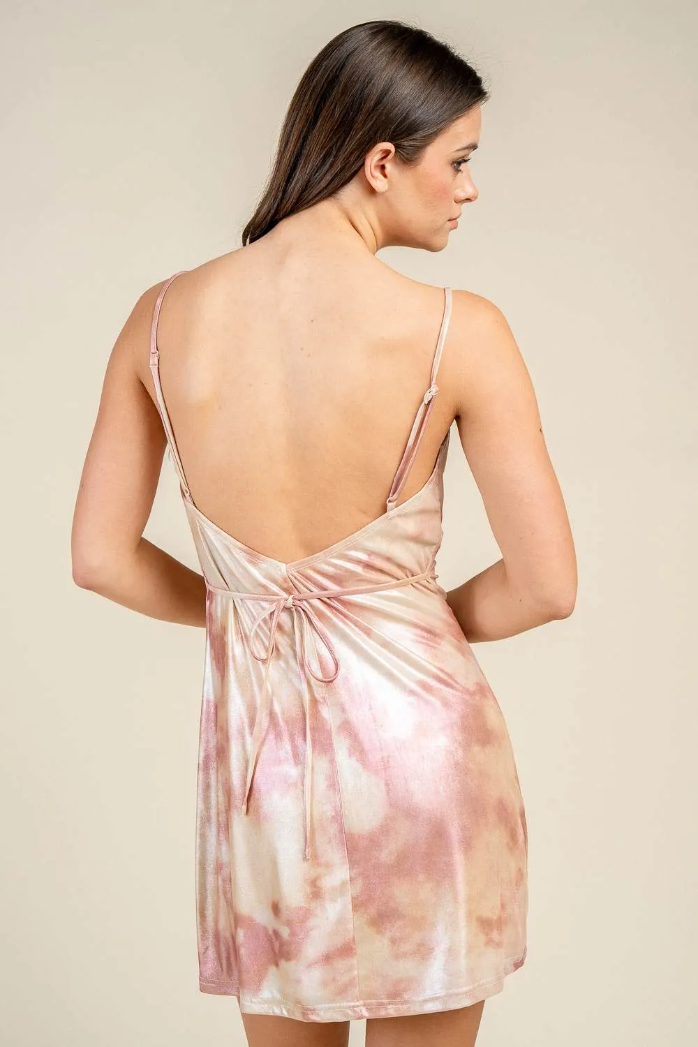 BD13339E / COWL NECK TIE DYE MINI DRESS sold by privy product image thumbnail 3