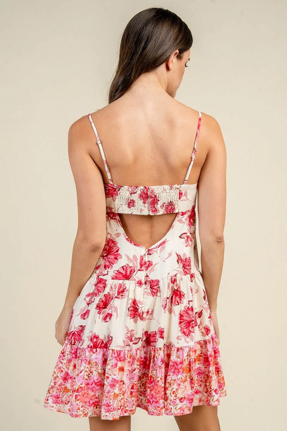 CD30957K / FLORAL PRINT MIX TIERED MINI DRESS sold by privy product image thumbnail 3