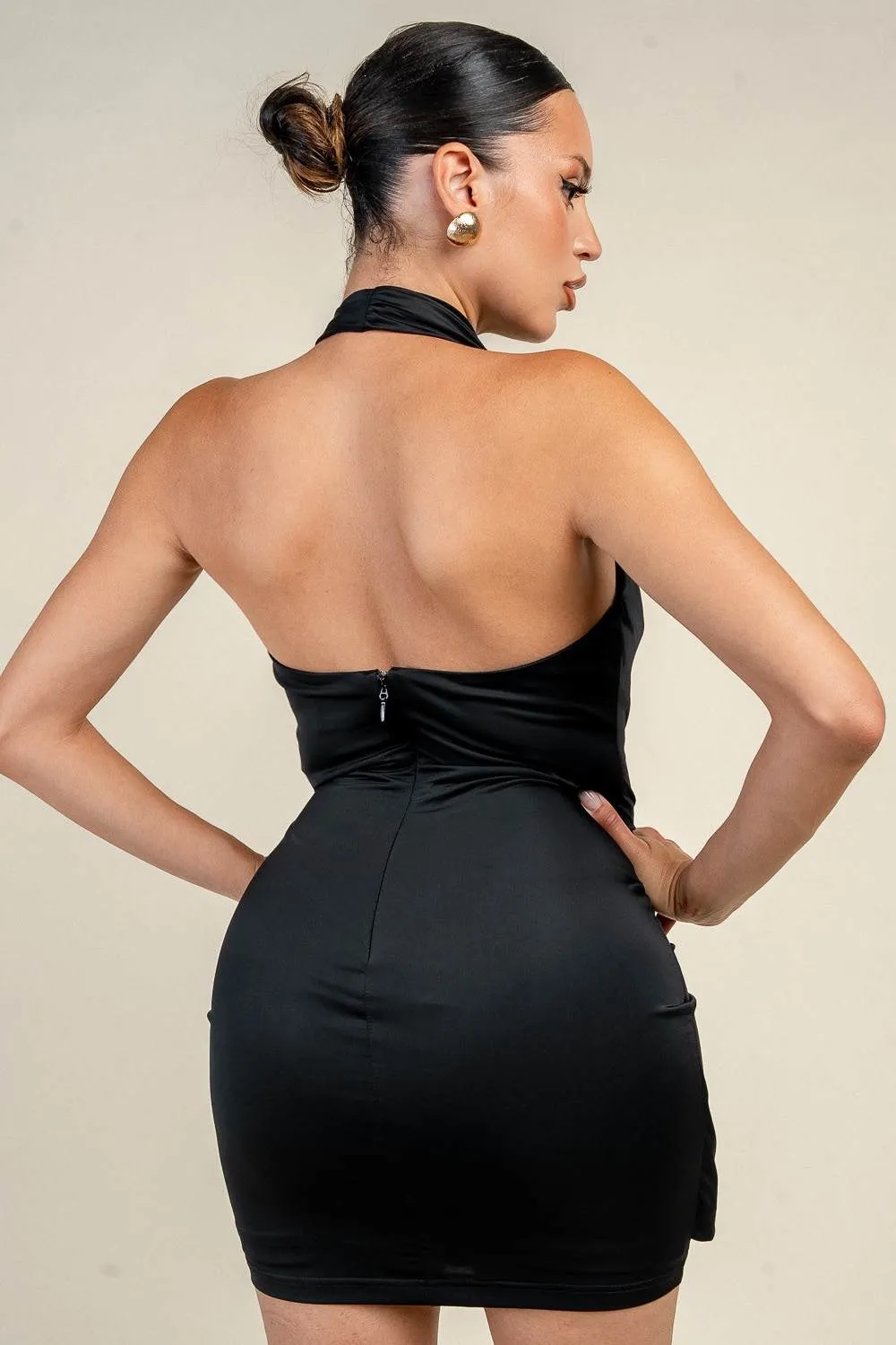 PD79781D / HALTER NECK MINI DRESS sold by privy product image thumbnail 3