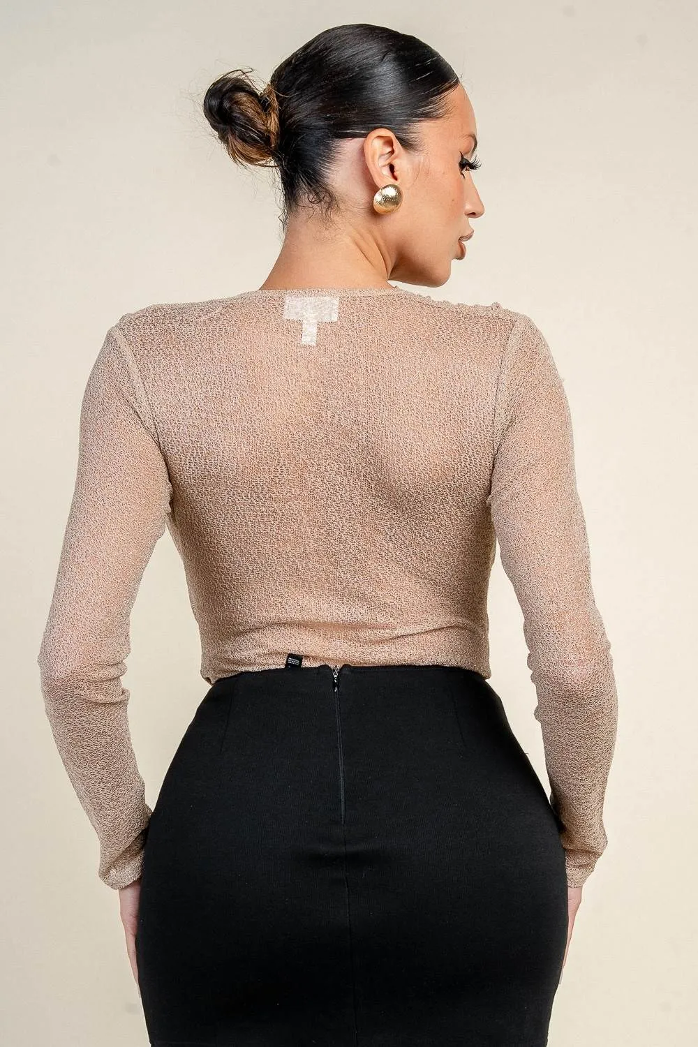 PT45702B / LONG SLEEVES SURPLICE BODYSUIT sold by privy product image thumbnail 3