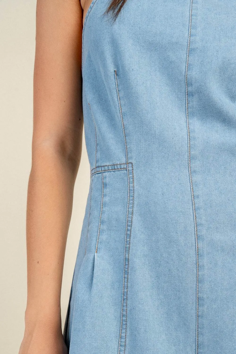 CJ40027Y / DENIM HALTER ROMPER sold by privy product image thumbnail 5