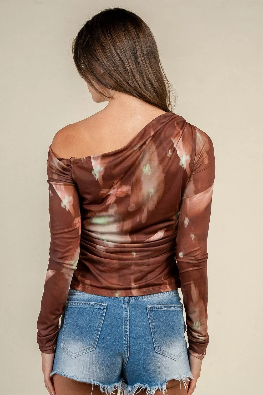 CT10926D / ASYMMETRIC ONE SHOULDER L/S TOP sold by privy product image thumbnail 3