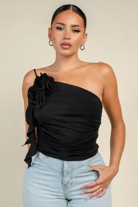 YT4100K / ONE SHOULDER ASYMMETRICAL TOP made by privy