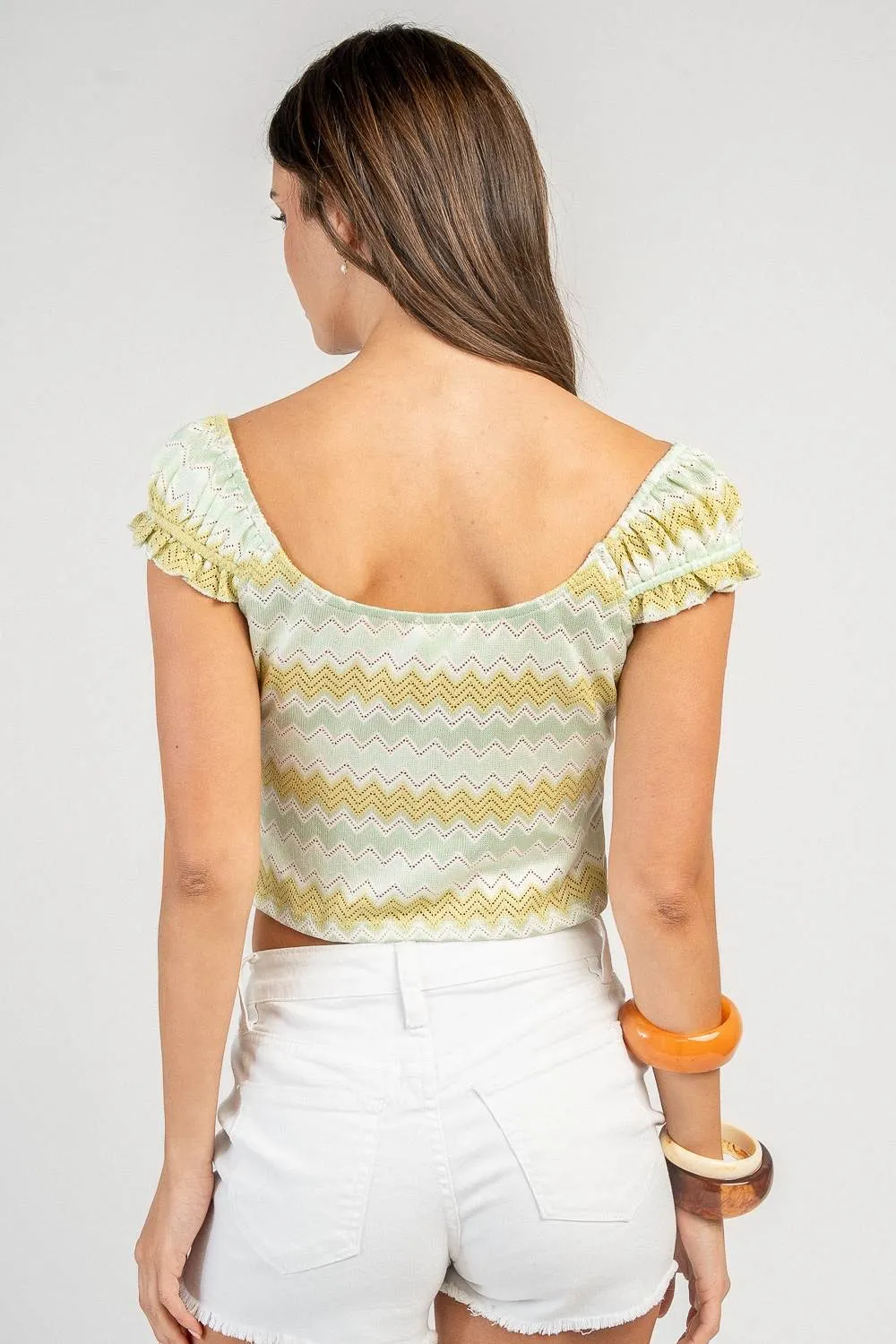 BT3502E / TIE FRONT CROCHET TOP sold by privy product image thumbnail 3