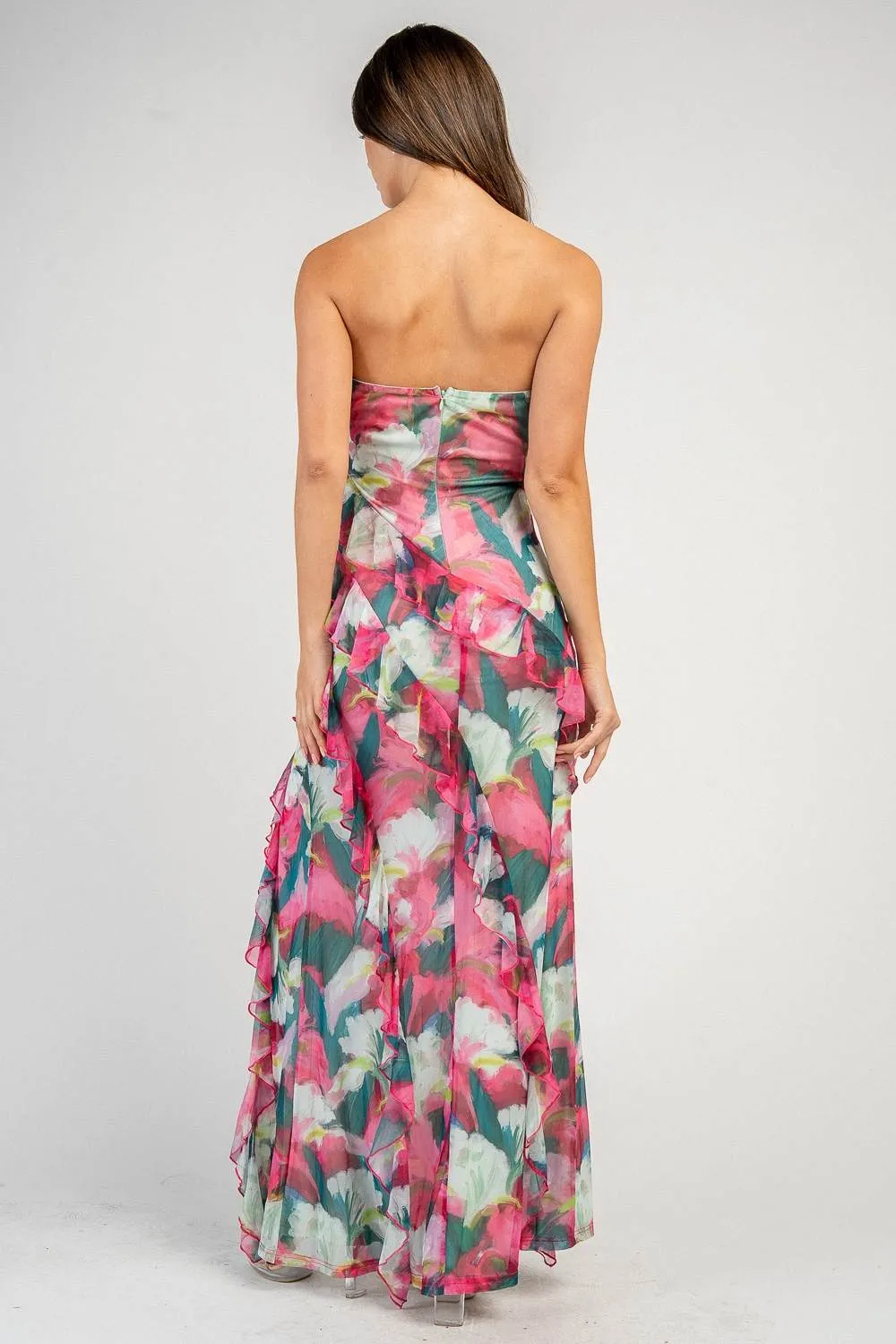 BD13435E / FLORAL MAXI DRESS W/ FLAT RUFFLE DETAILS sold by privy product image thumbnail 3