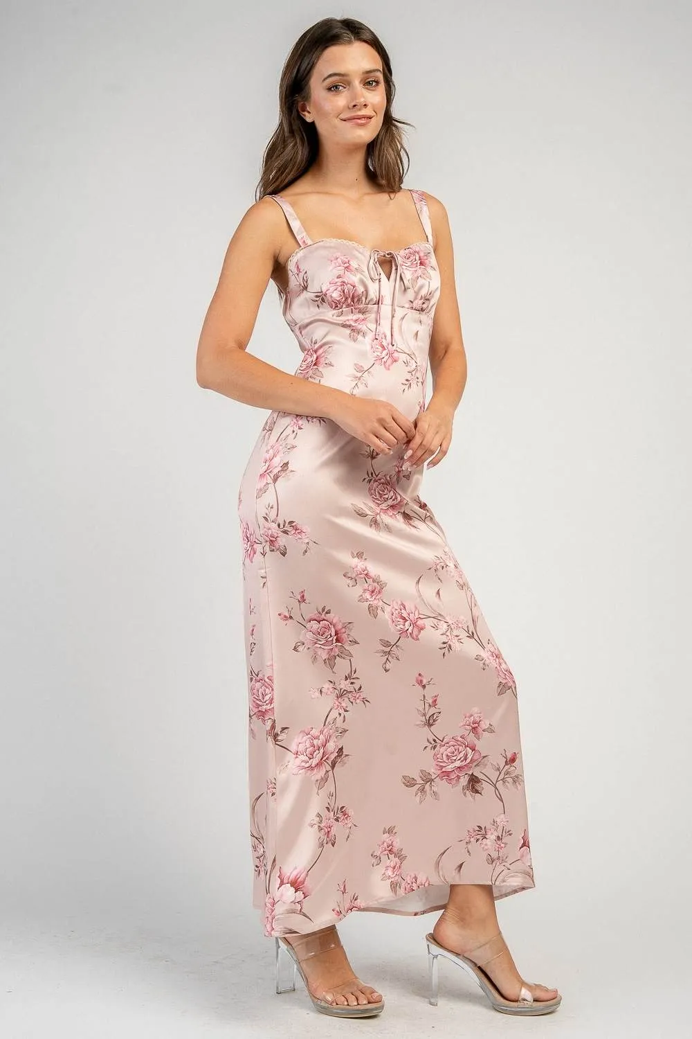 CD31006E / MAXI DRESS W/ FRONT SLIT AND TIE sold by privy product image thumbnail 2