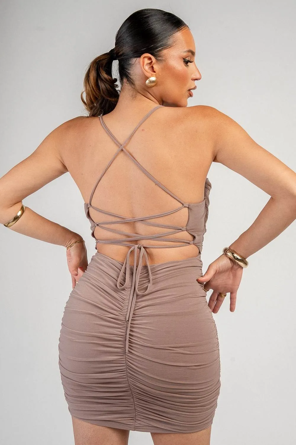PD79922N / RUCHED MINI DRESS sold by privy product image thumbnail 3