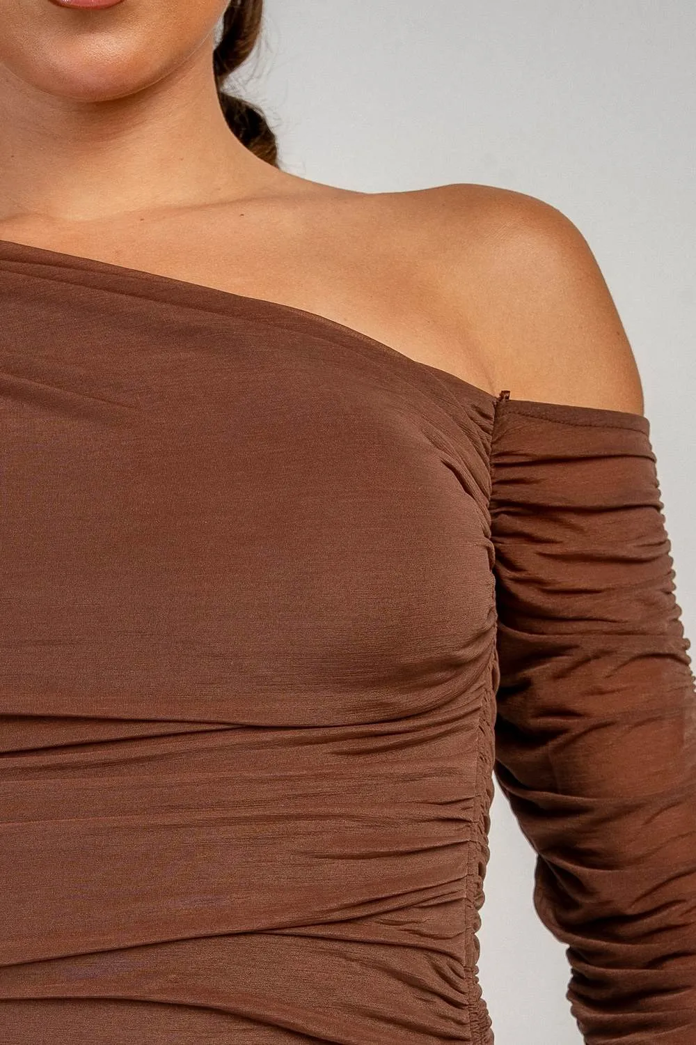 PD79842B / LONG SLEEVES ASSYMETRICAL HEM MAXI DRESS sold by privy product image thumbnail 5