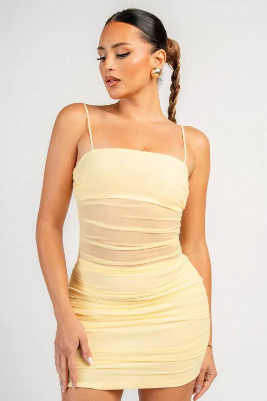 PD79795E / MINI MESH DRESS made by privy